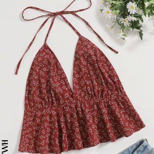 Open-back Halter Top